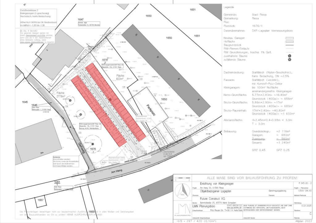 Lageplan Garagenhof Riesa