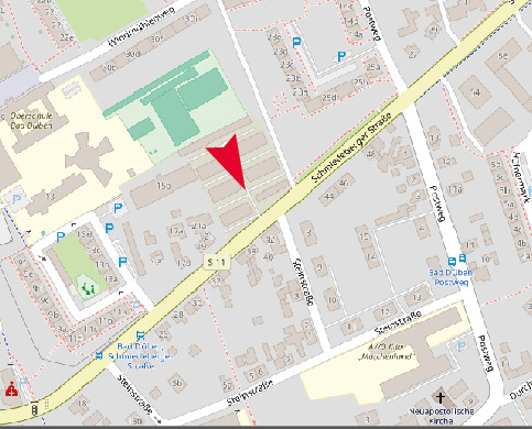 Lageplan Bad Düben Schmiedeberger Straße