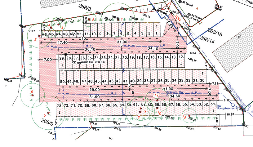 Lageplan Garagen