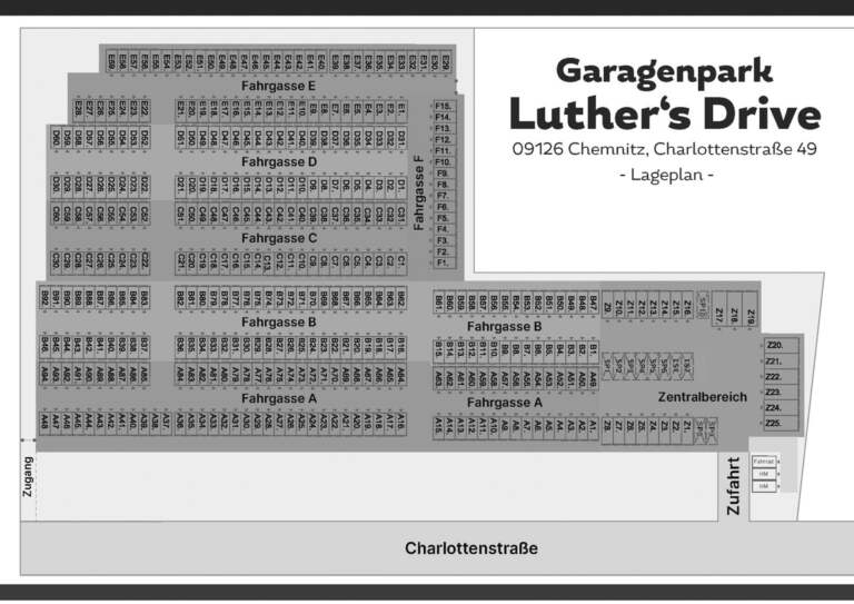 Lageplan Garagenpark Chemnitz