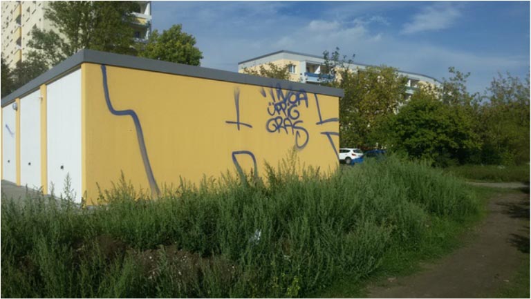 Garagenhof Halle Graffiti